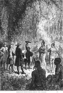 Misioneros moravos entre los indios, de 